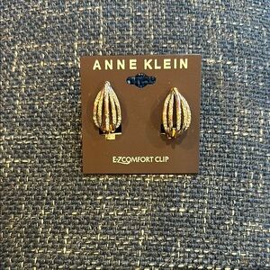 Anne Klein Gold-Tone Clip Earrings